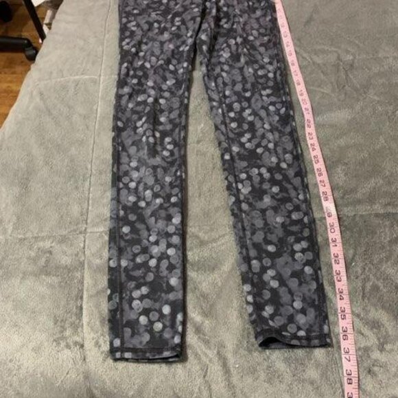 Athleta Leggings Woman Small Grey Chaturanga Spotted yoga workout - Picture 3 of 7